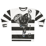 BLACK  heart 🖤 Black/white Unisex Sweatshirt