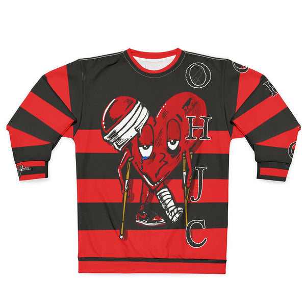 LOVE hurts ❤️‍🩹 Black/red Unisex Sweatshirt