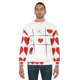 TicTacToe ❤️‍🩹❤️🤍 WHITE Unisex Sweatshirt