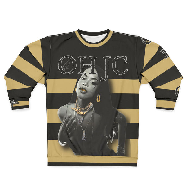 Aaliyah 🎙️💃🏽 BLK/Gold  Unisex Sweatshirt
