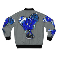 Cold HEARTED 🥶💙 gray Bomber Jacket