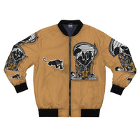 Black PANTHER  🖤🐆  Light Brown Bomber Jacket