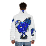 COLD hearted 🥶💙 white Men's Puffer Jacket