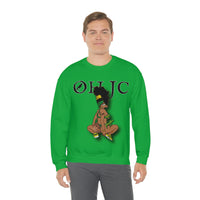 GOOD knees🧎🏾‍♀️🇨🇬 green/yellow Unisex Heavy Blend™ Crewneck Sweatshirt