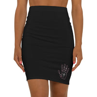 Hands on buns ✋🍑🤚 black Women's Mini Skirt
