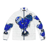 COLD hearted 🥶💙 white Men's Puffer Jacket