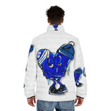 COLD hearted 🥶💙 white Men's Puffer Jacket