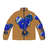 COLD hearted 🥶💙 light brown Men's Puffer Jacket