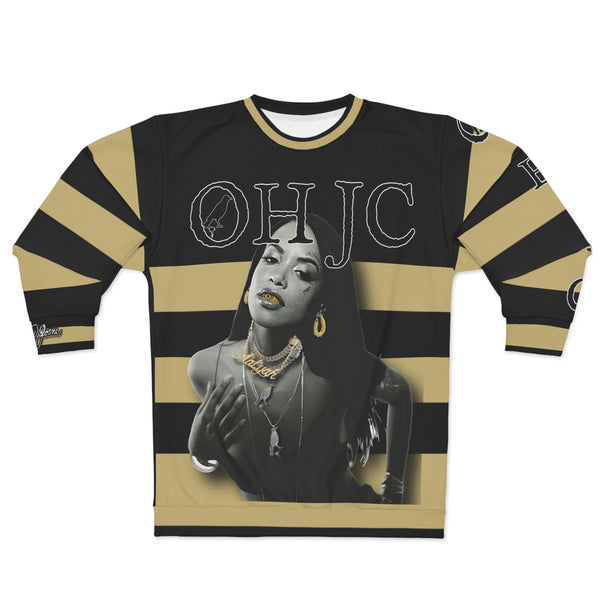 Aaliyah 🎙️💃🏽 BLK/Gold  Unisex Sweatshirt