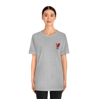LOVE hurts ❤️‍🩹 small front logo Unisex Jersey Short Sleeve Tee
