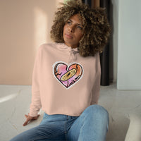 Broken heart 💔 Crop Hoodie