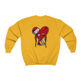 LOVE hurts Small logo ❤️‍🩹 Unisex Heavy Blend™ Crewneck Sweatshirt