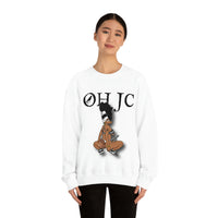 GOOD knees 🧎🏾‍♀️🐼 black/white Heavy Blend™ Crewneck Sweatshirt