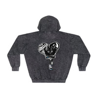 “DIFFERENT” BLACK heart 🖤 Unisex Mineral Wash Hoodie