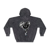 “DIFFERENT” BLACK heart 🖤 Unisex Mineral Wash Hoodie