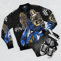 NIPSEY bear 🏁 Black Bomber Jacket