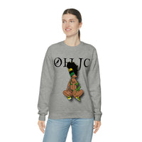 GOOD knees🧎🏾‍♀️🇨🇬 green/yellow Unisex Heavy Blend™ Crewneck Sweatshirt