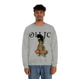 GOOD knees🧎🏾‍♀️🇨🇬 green/yellow Unisex Heavy Blend™ Crewneck Sweatshirt
