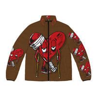 LOVE hurts ❤️‍🩹🍫chocolate Men's Puffer Jacket