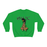 GOOD knees🧎🏾‍♀️🇨🇬 green/yellow Unisex Heavy Blend™ Crewneck Sweatshirt