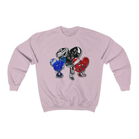 LOVE trio ❤️‍🩹🖤💙 Unisex Heavy Blend™ Crewneck Sweatshirt