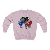 LOVE trio ❤️‍🩹🖤💙 Unisex Heavy Blend™ Crewneck Sweatshirt