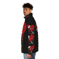 LOVE hurts ❤️‍🩹 black Men's Puffer Jacket