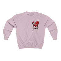 LOVE hurts Small logo ❤️‍🩹 Unisex Heavy Blend™ Crewneck Sweatshirt