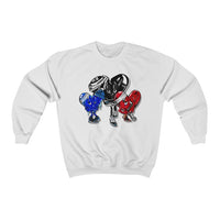 LOVE trio ❤️‍🩹🖤💙 Unisex Heavy Blend™ Crewneck Sweatshirt
