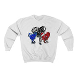LOVE trio ❤️‍🩹🖤💙 Unisex Heavy Blend™ Crewneck Sweatshirt