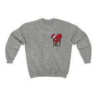 LOVE hurts Small logo ❤️‍🩹 Unisex Heavy Blend™ Crewneck Sweatshirt