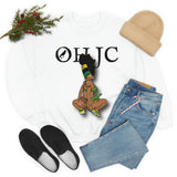 GOOD knees🧎🏾‍♀️🇨🇬 green/yellow Unisex Heavy Blend™ Crewneck Sweatshirt