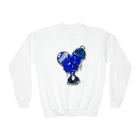 COLD hearted 🥶💙 Youth Crewneck Sweatshirt