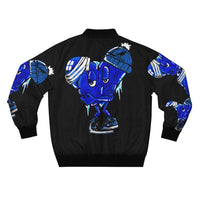 Cold HEARTED 🥶💙 Black Bomber Jacket