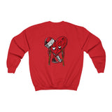 LOVE hurts Small logo ❤️‍🩹 Unisex Heavy Blend™ Crewneck Sweatshirt