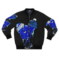 Cold HEARTED 🥶💙 Black Bomber Jacket