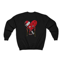 LOVE hurts Small logo ❤️‍🩹 Unisex Heavy Blend™ Crewneck Sweatshirt