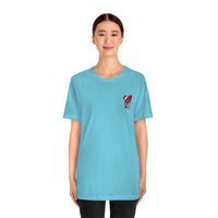 LOVE hurts ❤️‍🩹 small front logo Unisex Jersey Short Sleeve Tee