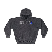 “DIFFERENT” Cold HEARTED 🥶💙Unisex Mineral Wash Hoodie