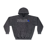 “DIFFERENT” Cold HEARTED 🥶💙Unisex Mineral Wash Hoodie