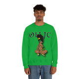 GOOD knees🧎🏾‍♀️🇨🇬 green/yellow Unisex Heavy Blend™ Crewneck Sweatshirt