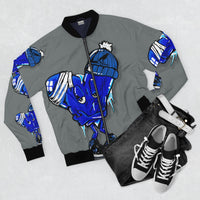 Cold HEARTED 🥶💙 gray Bomber Jacket