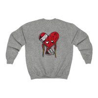 LOVE hurts Small logo ❤️‍🩹 Unisex Heavy Blend™ Crewneck Sweatshirt