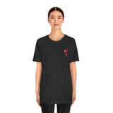 LOVE hurts ❤️‍🩹 small front logo Unisex Jersey Short Sleeve Tee