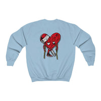 LOVE hurts Small logo ❤️‍🩹 Unisex Heavy Blend™ Crewneck Sweatshirt