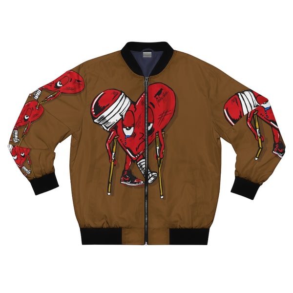 LOVE hurts ❤️‍🩹 dark brown Bomber Jacket