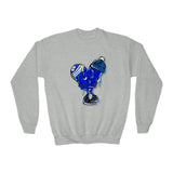 COLD hearted 🥶💙 Youth Crewneck Sweatshirt