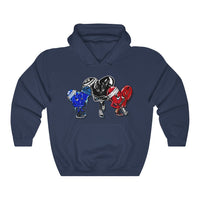 LOVE trio 💙❤️‍🩹🖤 Unisex Heavy Blend™ Hooded Sweatshirt