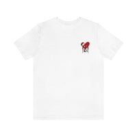 LOVE hurts ❤️‍🩹 small front logo Unisex Jersey Short Sleeve Tee