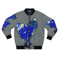Cold HEARTED 🥶💙 gray Bomber Jacket